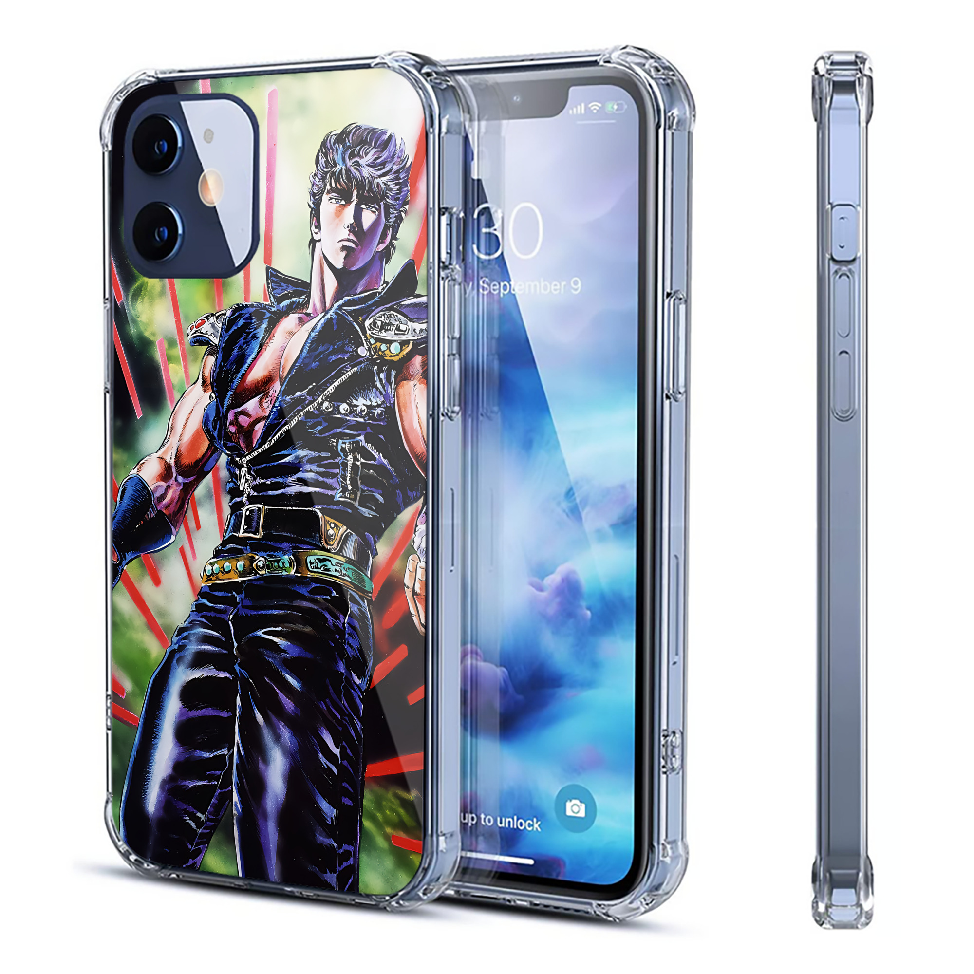 （画像用） 北斗の拳 Fist of the North Star 【iPhone 12シリーズ対応】透明スマホケース（クリアソフトケース）